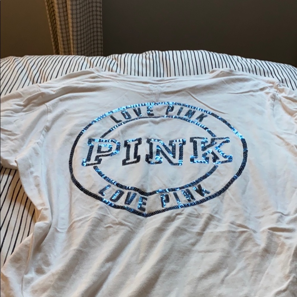white PINK shirt